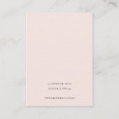 WEISSE BLUSH PINK MARBLE TEXTURE EARRING DISPLAY VISITENKARTE (Rückseite)