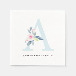 WEISSE BLUSH-WEISSE FLUSSALPHABETS SCHREIBEN A SERVIETTE