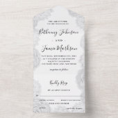 Weiße Blüte Alles in einer Hochzeitsreise All In One Einladung (Innen Boden)