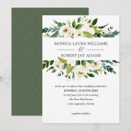 Weiße Blüte | Anspruchsvolle Einladung zur Hochzei