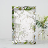 Weiße Blüte Briefpapier (Stehend Vorderseite)