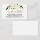 Weiße Blüte bringt ein Buch Begleitkarte (Vorne/Hinten)