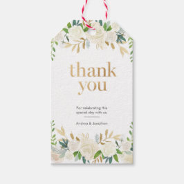 Weiße Blüte danke für Tags Geschenkanhänger