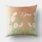 Weiße Blüte entworfen Kissen (Rückseite)