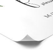 Weiße Blüte | Gastgeschenk Hochzeit der Blume Poster (Ecke)