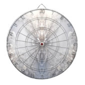 Weiße Blüte Geblüht Dartboard Dartscheibe (vorne)