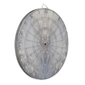 Weiße Blüte Geblüht Dartboard Dartscheibe (Vorderseite Links)