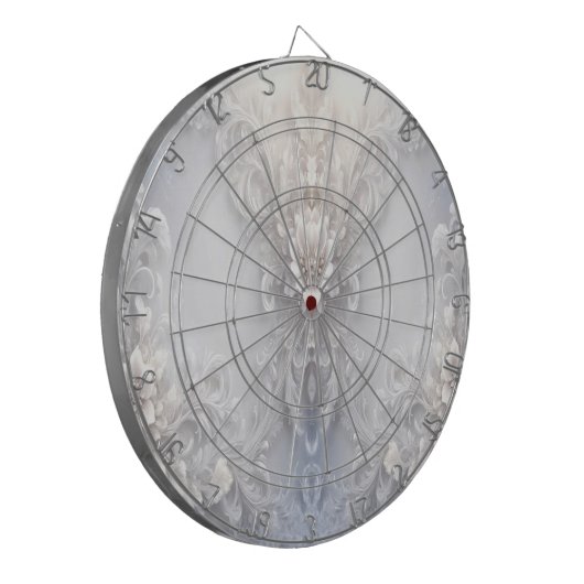 Weiße Blüte Geblüht Dartboard Dartscheibe (Vorderseite Links)