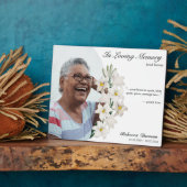 Weiße Blüte im Love Memory - Anpassbares Foto Fotoplatte (Seite)