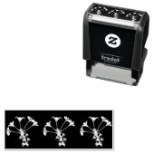 Weiße Blüte in Schwarz Permastempel (Beispiel)