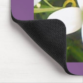 Weiße Blüte Mousepad (Ecke)