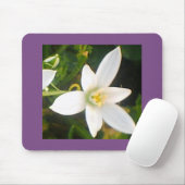 Weiße Blüte Mousepad (Mit Mouse)