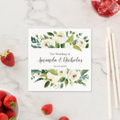 Weiße Blüte | Rustikale Hochzeit mit Grün Serviette (Beispiel)