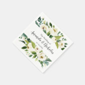 Weiße Blüte | Rustikale Hochzeit mit Grün Serviette (Ecke)