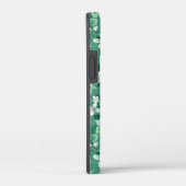 Weiße Blüten auf Aquamarinen Case-Mate iPhone Hülle (Rückseite / Rechts)