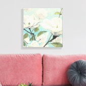 Weiße Blüten aus dem Süden Leinwanddruck (Insitu (Wohnzimmer))