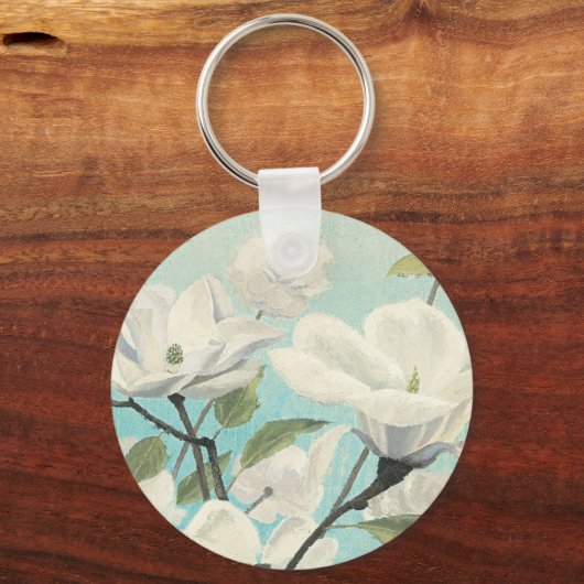 Weiße Blüten aus dem Süden Schlüsselanhänger (Vorderseite)