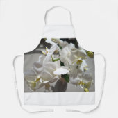 Weiße Blüten Blumen-Schürze Schürze (Vorderseite)