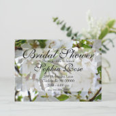 Weiße Blüten Einladung (Stehend Vorderseite)