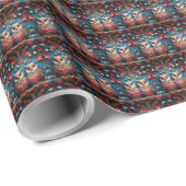 Weiße Blüten färben sich Geschenkpapier (Rolleneckpunkt)