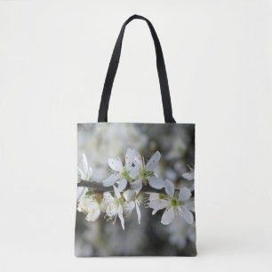Weiße Blüten-Foto-All-Over-Print-Tasche Tasche