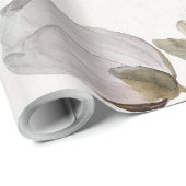 Weiße Blüten Geschenkpapier (Rolleneckpunkt)