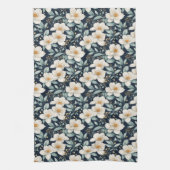 Weiße Blüten Geschirrtuch (Vertikal)
