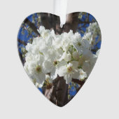 Weiße Blüten II Frühlingsblüte Baum Ornament (Vorderseite)