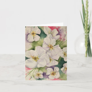 Weiße Blüten Karte
