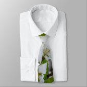 Weiße Blüten Krawatte (Gebunden)