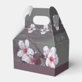 Weiße Blüten mit rosa Blüten Geschenkschachtel (Rückseite)