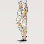 Weiße Blüten mit rosa Blütentrauben  Leggings (Links)