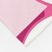 Weiße Blüten mit rosa Umrandung Fleecedecke (Ecke)