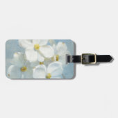 Weiße Blüten-Platte Gepäckanhänger (Vorderseite horizontal)
