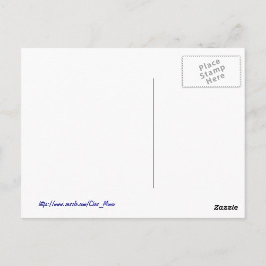 Weiße Blüten Postkarte (Rückseite)