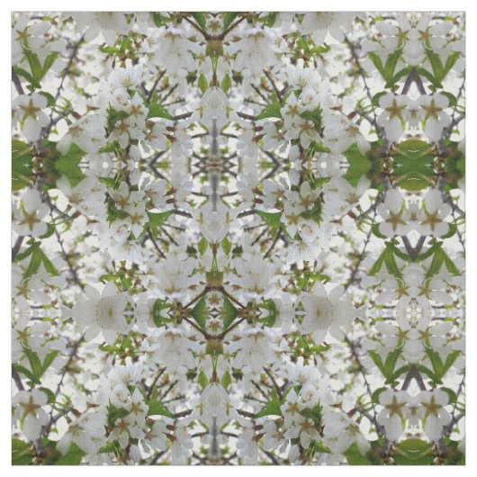 Weiße Blüten Stoff (Muster)