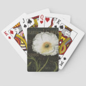 Weiße Blüten und Blätter Spielkarten (Rückseite)