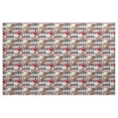 Weiße Blüten und hellrosa, kariert Stoff (Fat Quarter (45,7 x 55,9 cm))