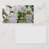 Weiße Blüten Visitenkarte (Vorne/Hinten)