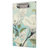 Weiße Blüten vom Süden Klemmbrett (Links)