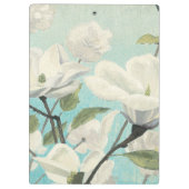 Weiße Blüten vom Süden Klemmbrett (Rückseite)