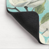 Weiße Blüten vom Süden Mousepad (Ecke)