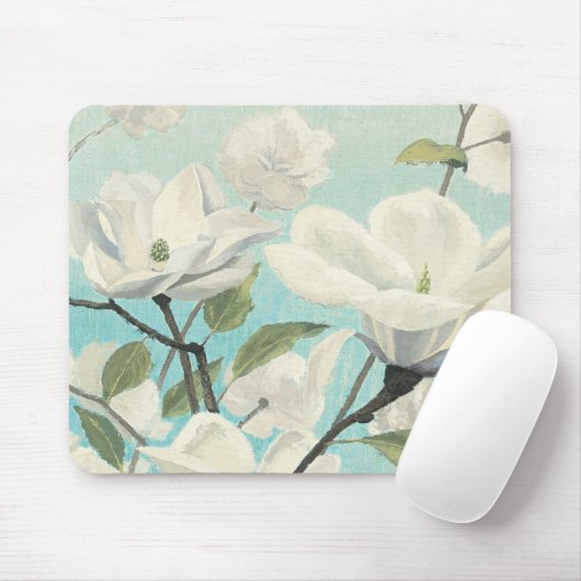 Weiße Blüten vom Süden Mousepad (Mit Mouse)