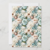 Weiße Blütenblätter für Hochzeiten elegant Einladung (Rückseite)