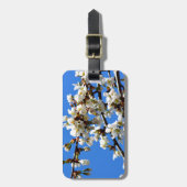 Weiße Blütenblumenblüte, weißer Frühlingsbaum Gepäckanhänger (Vorderseite vertikal)