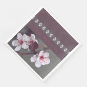 Weiße Blütenblüte Serviette (Ecke)