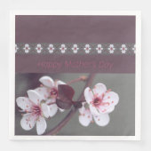 Weiße Blütenblüte Serviette (Vorderseite)