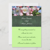 Weiße Blütenblüten - Blütezeit rettet das Datum Einladung (Vorderseite)