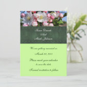 Weiße Blütenblüten - Blütezeit rettet das Datum Einladung (Stehend Vorderseite)