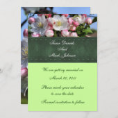 Weiße Blütenblüten - Blütezeit rettet das Datum Einladung (Vorne/Hinten)